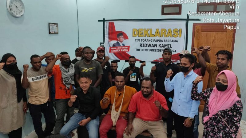 Suksesi Pilpres 2024, Tim Torang Bersama Ridwan Kamil Papua Resmi Di Deklarasikan