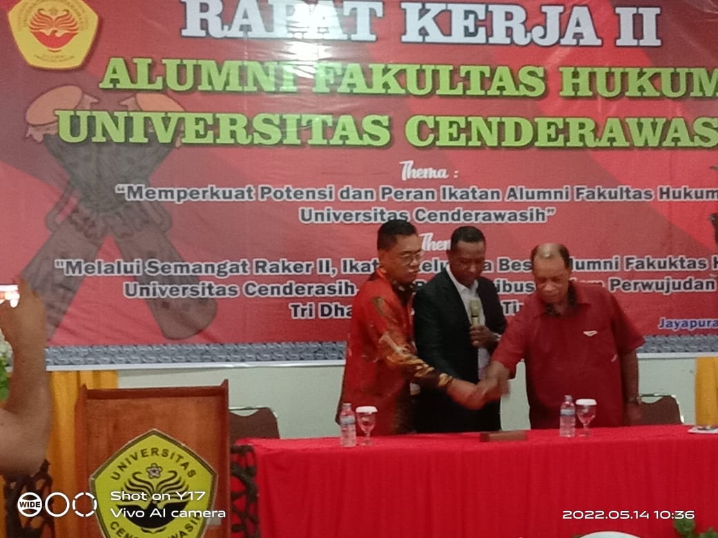 Minta Lokasi Sekretariat dilingkungan Uncen  dalam Raker II Alumni FH Uncen, Rektor Uncen siap Akomodir