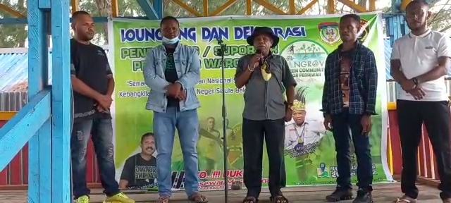 Sambut Liga II tahun 2022 Pendukung Suporter Persewar Waropen Launcing Mangrove Green Comunity For Persewar