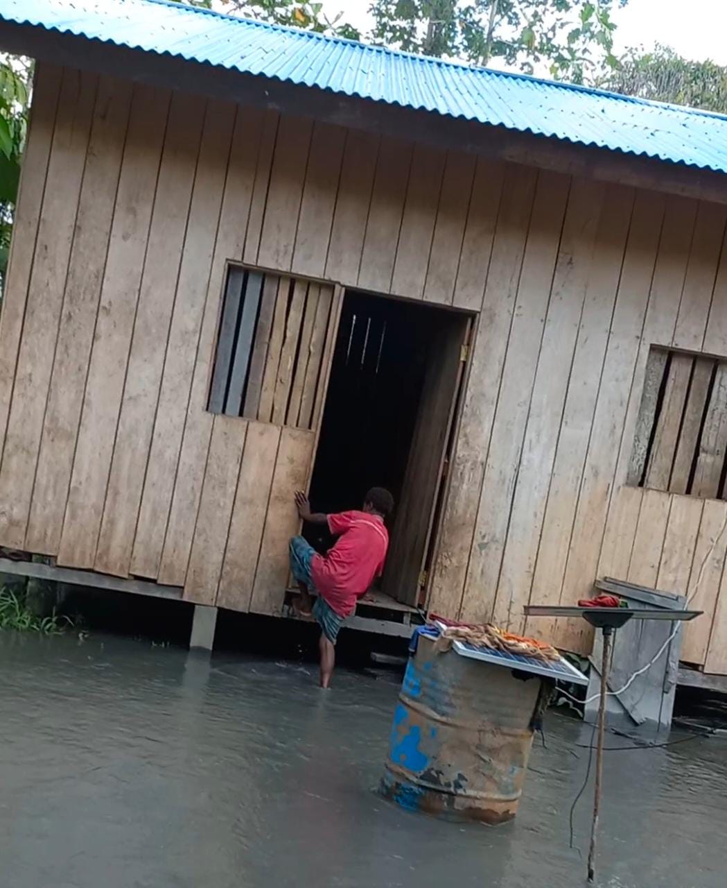 Empat kampung di Distrik Doufo,kabupaten Puncak terendam air sungai mamberamo