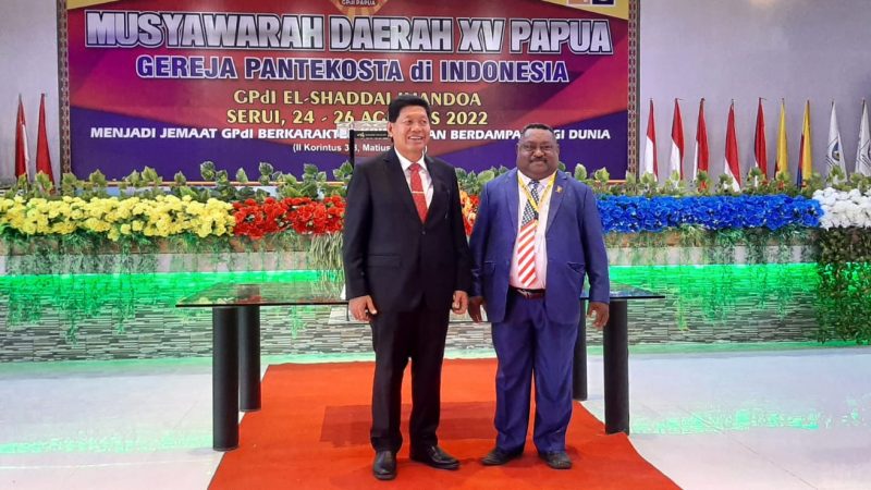 Wakili Gubernur buka kegiatan Musda XV GPDI Papua, Bupati Yapen harap,Gereja bantu Pemerintah layani masyarakat