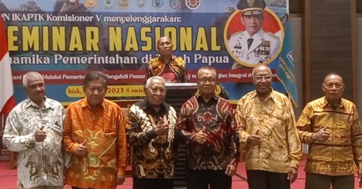 Tensi Cagub 2024 memanas, BTM emosi akibat Hery Nap larang alumni IPDN Biak Numfor tidak boleh ikut Seminar Nasional IKAPTK se-Tanah Papua 2023