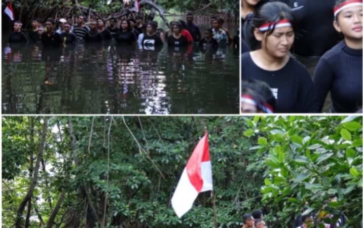 Komunitas Rumah Bakau Pimpin Mahasiswa dan Pemuda Rayakan Upacara Proklamasi Ke-78 di Hutan Bakau Teluk Youtefa