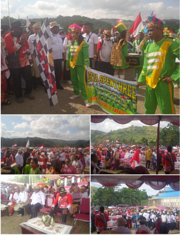 Lepas Ribuan pelajar ikut Carnaval Budaya sambut Hut RI Ke-78 Pj.Walikota Jayapura Apresiasi antusias warga maknai Kemerdekaan