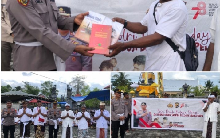 Polri Peduli Budaya Literasi, Polda Papua Salurkan Buku pendidikan dan Kitab Suci Untuk Umat Hindu di keerom