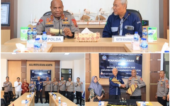 Kapolda Papua dan Universitas Muhammadiyah Papua Teken Kerjasama Pendidikan