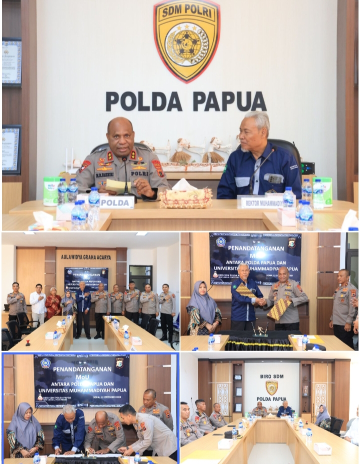 Kapolda Papua dan Universitas Muhammadiyah Papua Teken Kerjasama Pendidikan