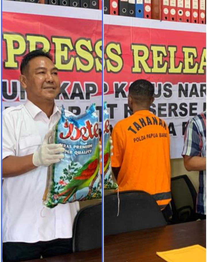 Polda Papua Barat Gagalkan Peredaran 8 Kg Ganja dari Jayapura