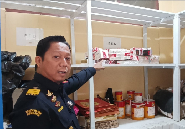 Bea Cukai Merauke Sita Ribuan Rokok Ilegal