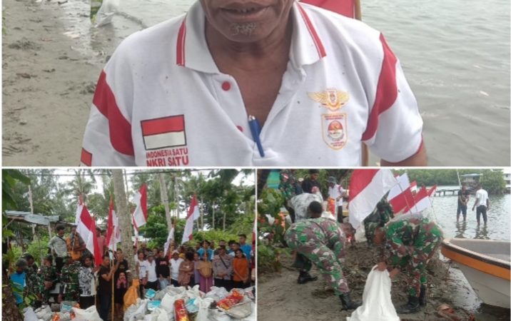 Menyambut Natal FKKMP RI Lakukan aksi Grebek Sampah di Teluk Yotefa