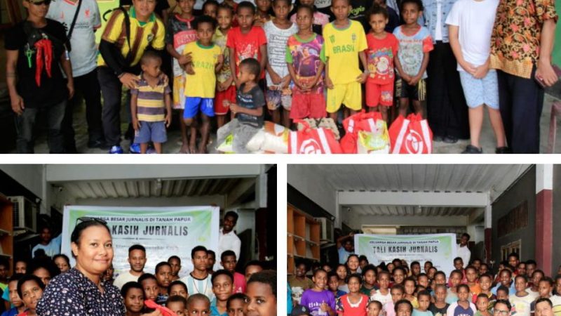 Jurnalis Berbagi, Salurkan Tali Kasih ke Panti Asuhan dan Ponpes di Papua