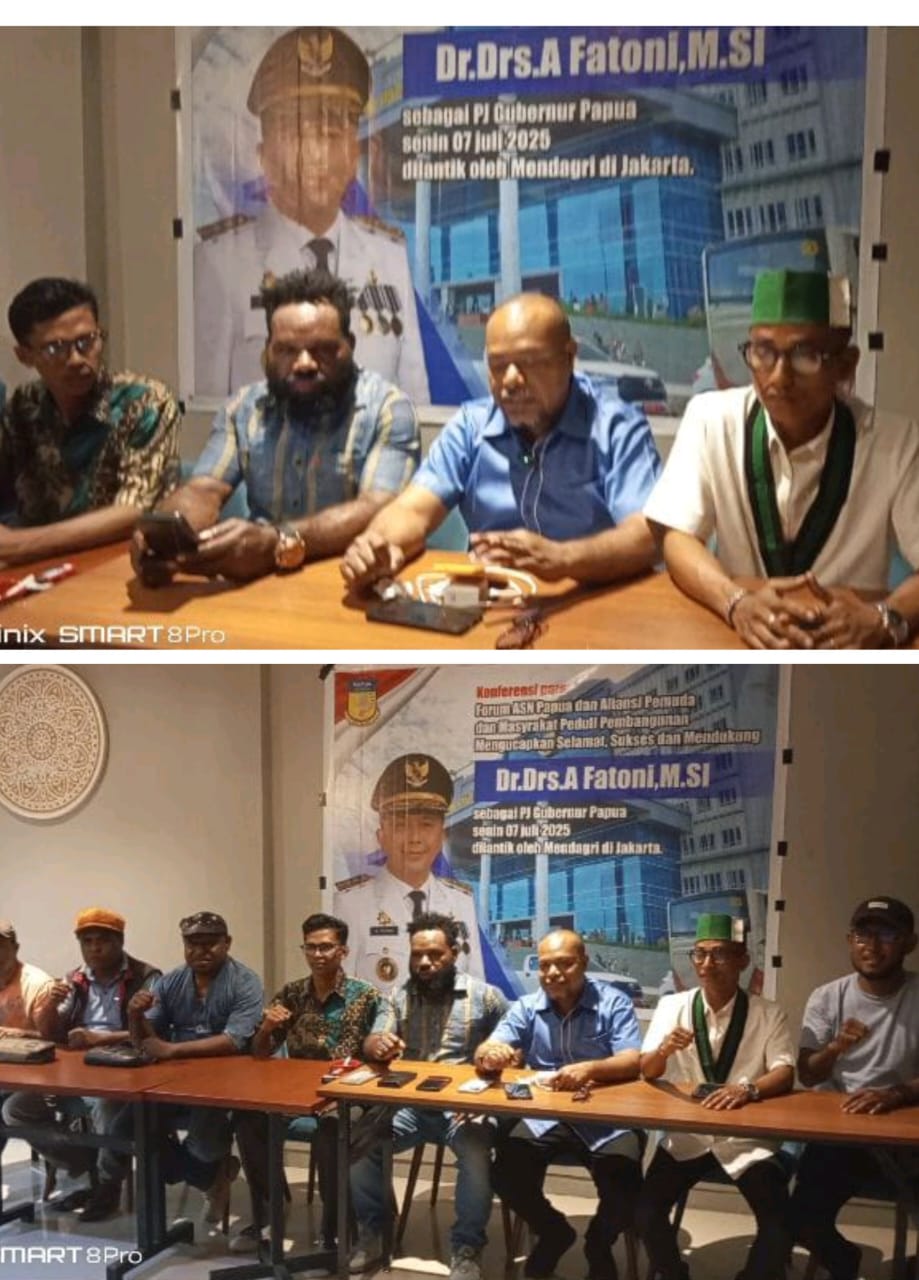 Forum ASN Papua dan Aliansi Pemuda dan Masyarakat Peduli Pembangunan berikan apresiasi dan dukungan pada Mendagri Tito Karnavian atas di lantiknya Dr.Agus Fatoni sebagai Pj.Gubernur Papua