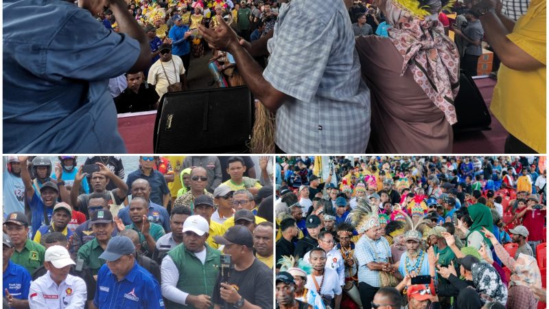 MDF ajak Ribuan Masa Pendukung di Kota Kembang Serui untuk tetap berbuat KASIH walaupun di hujat dan dimaki