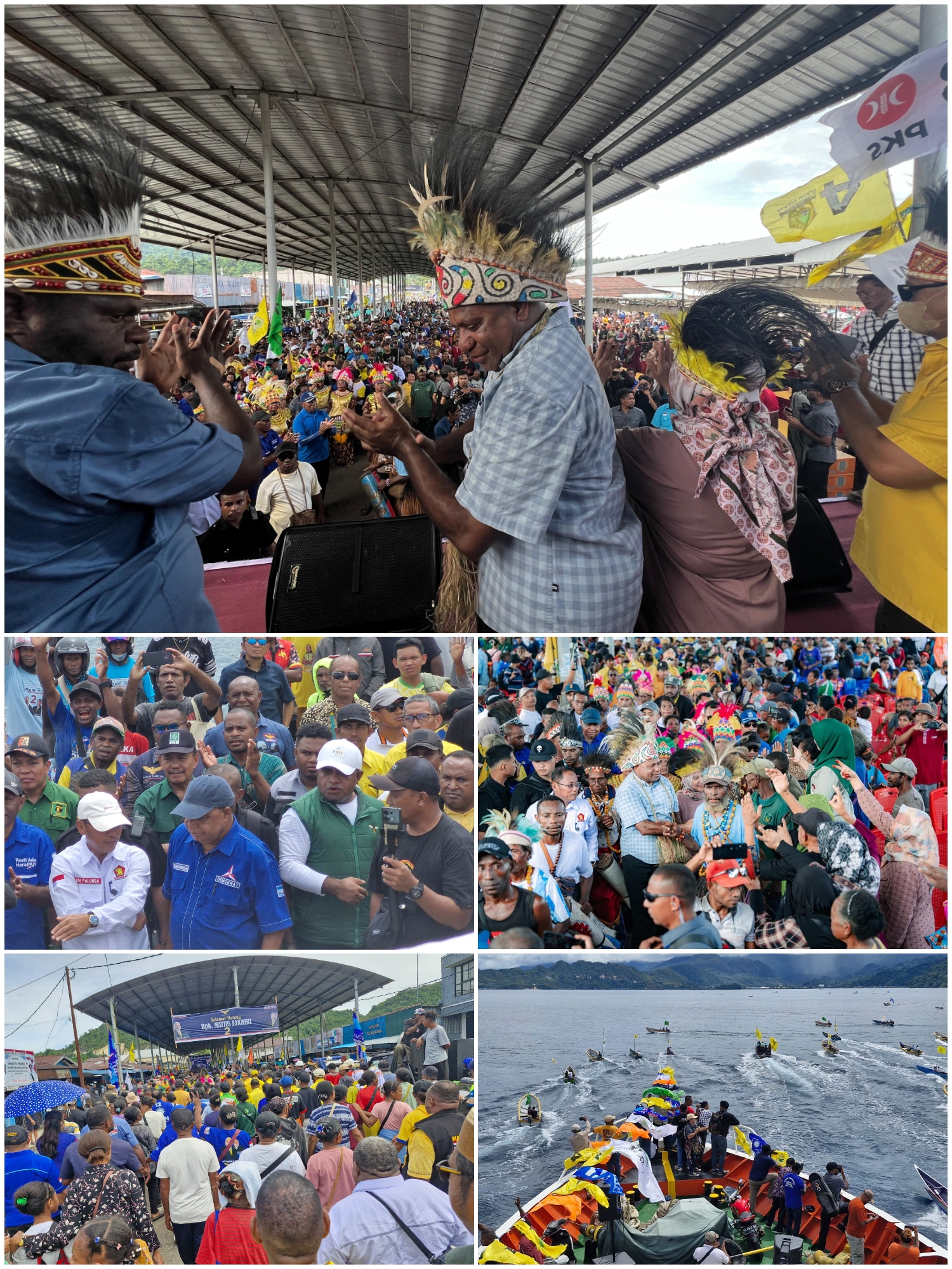 MDF ajak Ribuan Masa Pendukung di Kota Kembang Serui untuk tetap berbuat KASIH walaupun di hujat dan dimaki