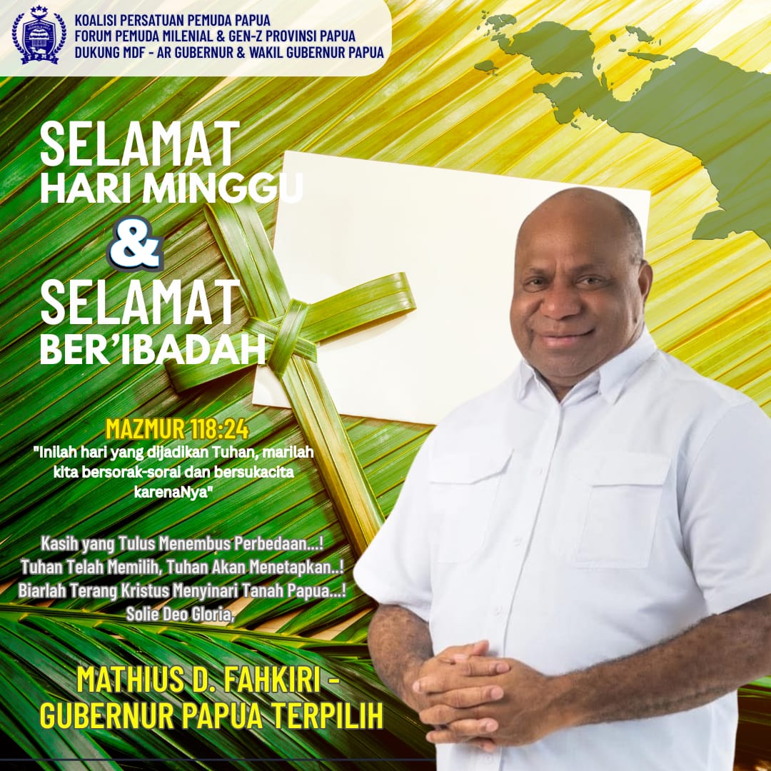 Gubernur Papua terpilih MDF: Rakyat Papua diminta jaga ketenangan, rawat persaudaraan, dan percayakan segala sesuatu kepada proses Konstitusi