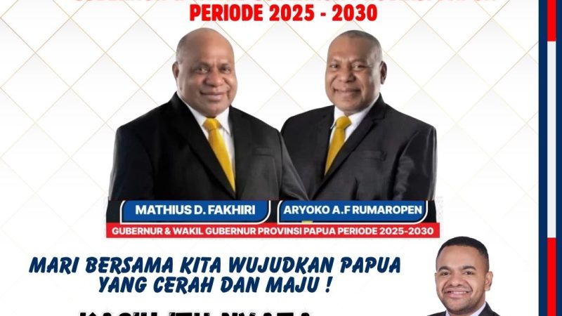 PSU telah Usai MDF menang saatnya bergandengan tangan bangun Papua