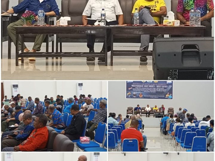 Buka Seminar dan RDP Masyarakat Adat Wonti-Risey Sayati Bupati FX Mote berharap akan lahir Gagasan dan pandangan yang dapat memperkuat persatuan