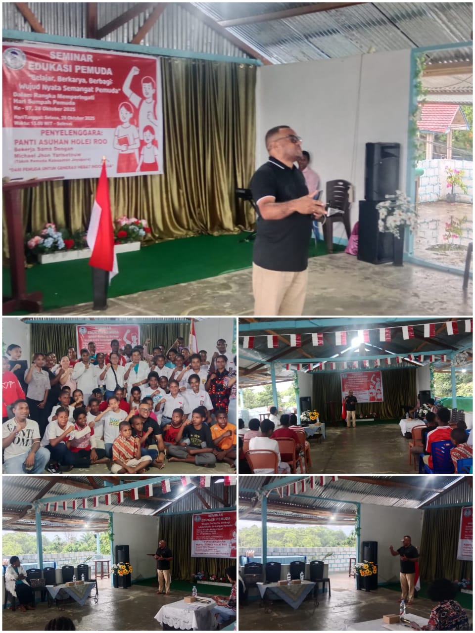 Rayakan HUT ke-97 Sumpa Pemuda, Pemudah Papua Gelar Seminar Edukasi Kebangsaan kepada Penghuni Panti Asuhan Holei Roo Sentani