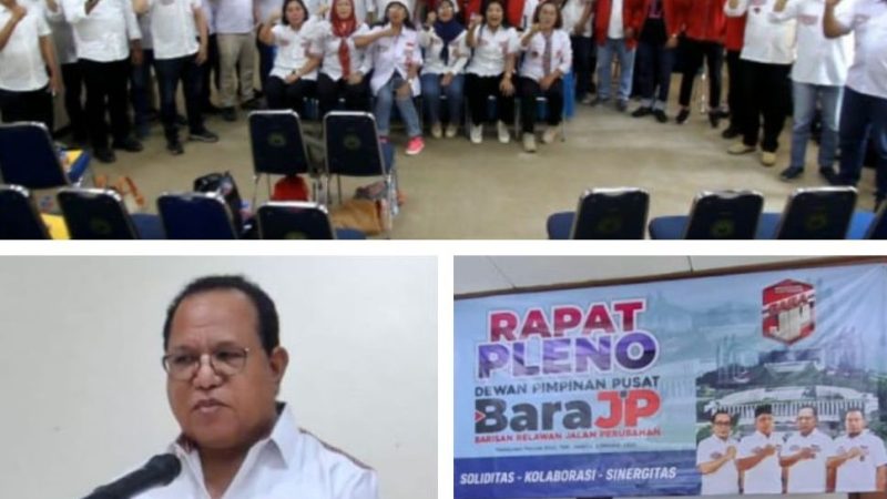 Rapat Pleno Nasional DPP Bara JP menyusun langka strategis, Soliditas, Kolaborasi dan Sinergitas dukung Prabowo – Gibran