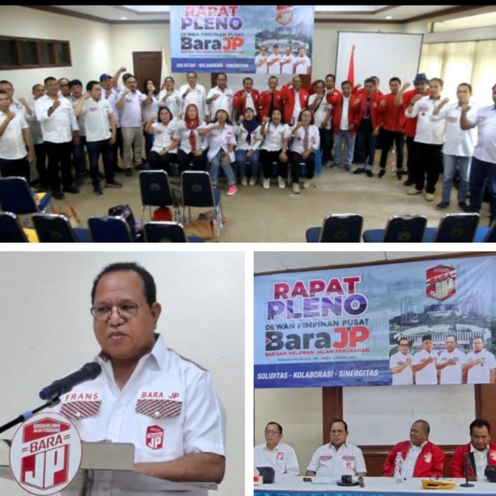 Rapat Pleno Nasional DPP Bara JP menyusun langka strategis, Soliditas, Kolaborasi dan Sinergitas dukung Prabowo – Gibran