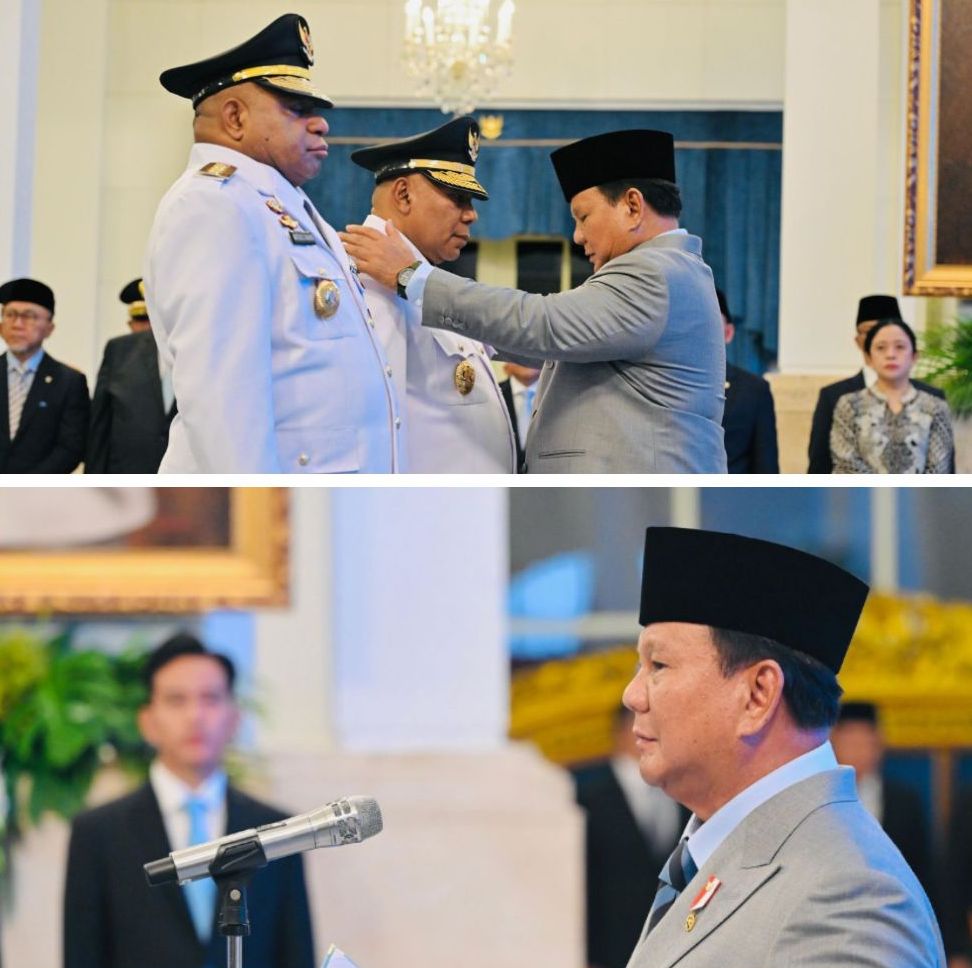 Presiden Prabowo Lantik Gubernur dan Wakil Gubernur Papua