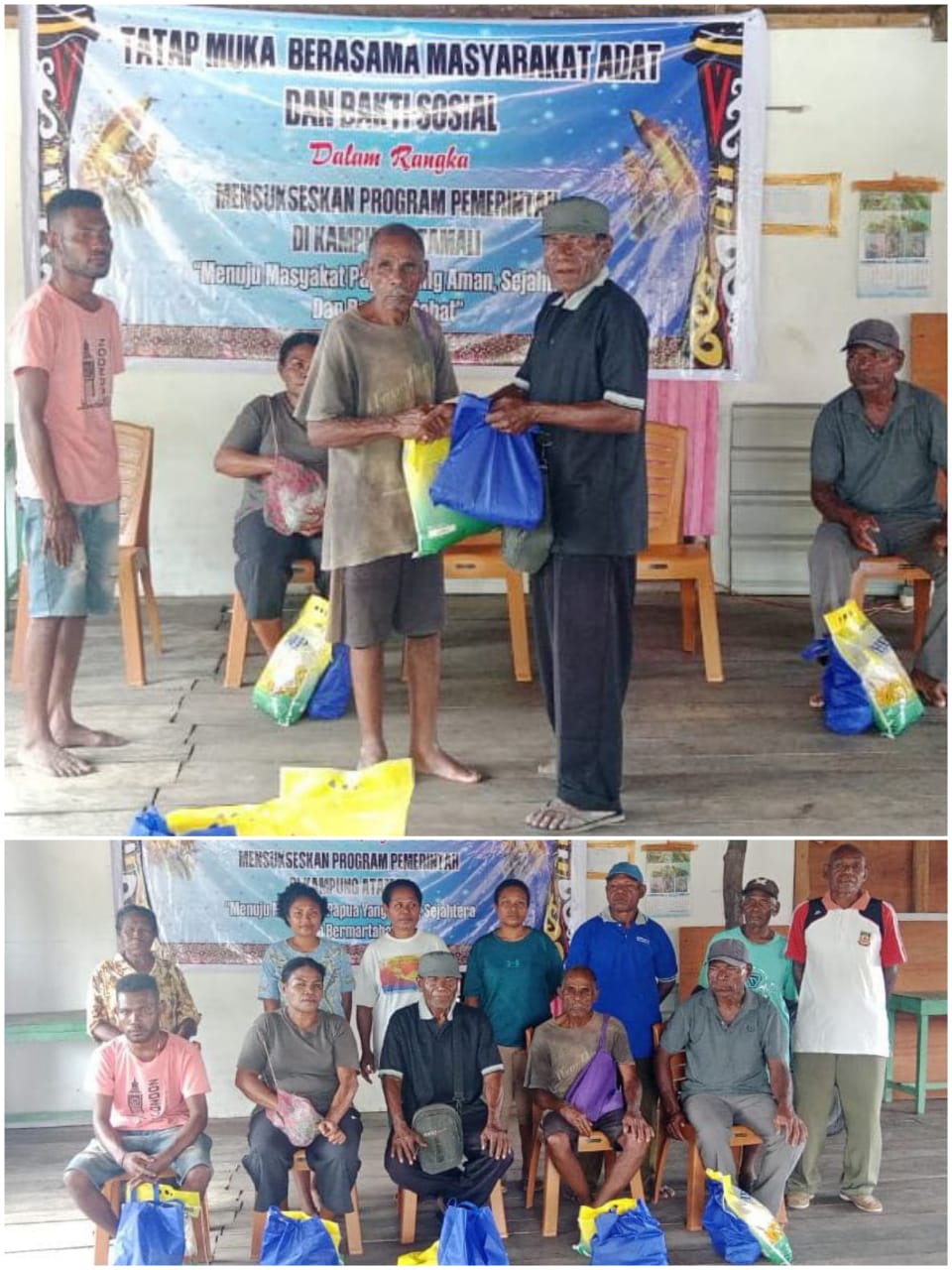 Bagi Sembako di Kampung Atamali, Ondofolo Apresiasi Program, Prabowo-Gibran dekatkan diri dengan Rakyat Papua