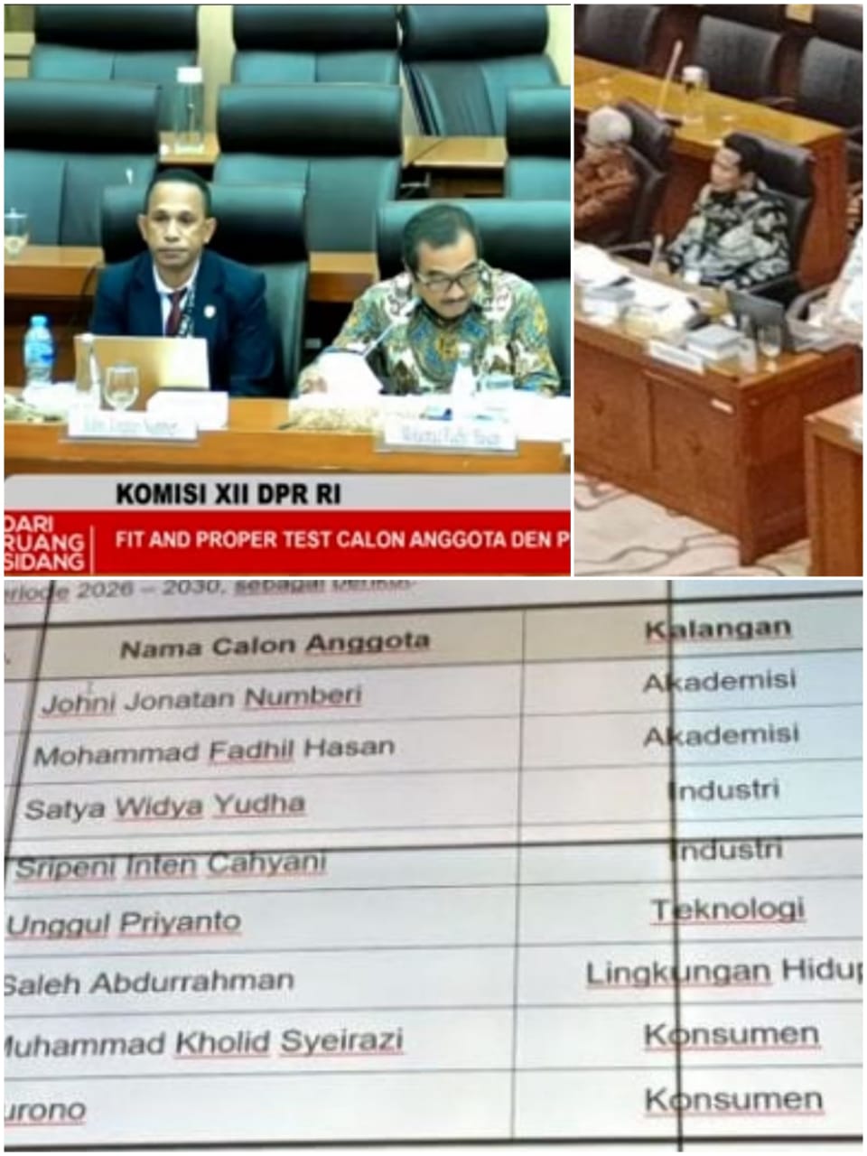 Komisi XII DPR Tetapkan 8 Anggota Dewan Energi Nasional Periode 2026–2030, salah satunya  Dr.Ir. Johni Jonatan Numberi,M.Eng., IPM., ASEAN Eng